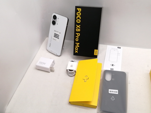 中古】Xiaomi 国内版 【SIMフリー】 POCO X8 Pro Max ホワイト 12GB