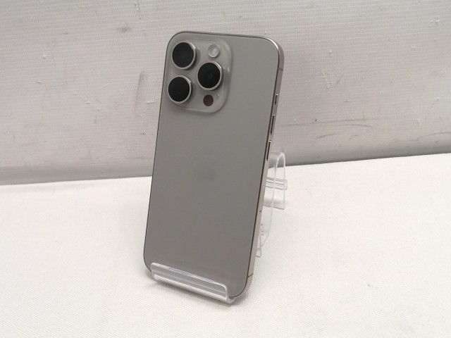 【中古】Apple 国内版 【SIMフリー】 iPhone 15 Pro 128GB ナチュラルチタニウム MTU93J/A【仙台駅東口】保証期間１ヶ月【ランクA】