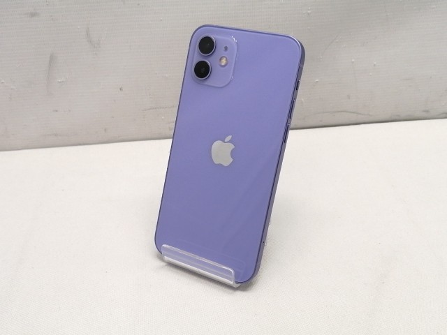 【中古】Apple docomo 【SIMロック解除済み】 iPhone 12 128GB パープル MJNJ3J/A【仙台駅東口】保証期間１ヶ月【ランクA】