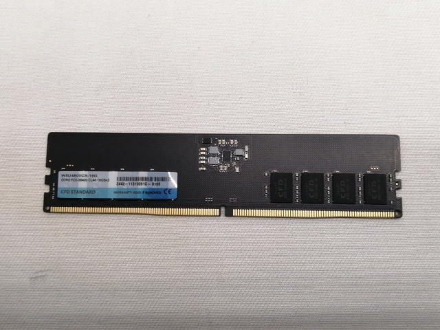 【中古】DDR5 16GB 2枚組（合計32GB） DDR5-4800(PC5-38400)【デスクトップPC用】【仙台駅東口】保証期間１週間