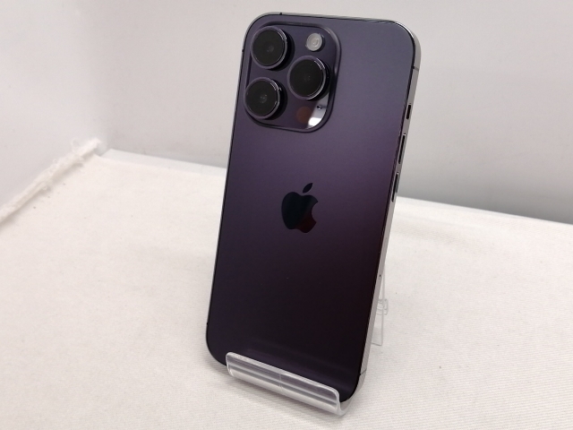 【中古】【赤ロム保証あり】Apple docomo 【SIMフリー】 iPhone 14 Pro 256GB ディープパープル MQ1E3J/A【仙台駅東口】保証期間１ヶ月【ランクB】