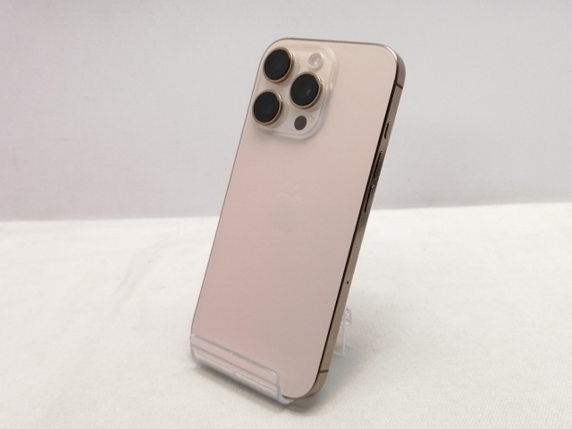 【中古】Apple 国内版 【SIMフリー】 iPhone 16 Pro 128GB デザートチタニウム MYMX3J/A【仙台イービーンズ】保証期間１ヶ月【ランクA】