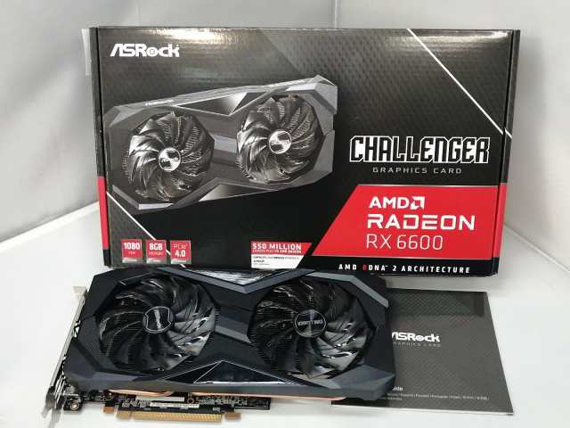 【中古】ASRock Radeon RX 6600 Challenger D 8GB （RX6600 CLD 8G）RX6600/8GB(GDDR6)【仙台イービーンズ】保証期間１週間