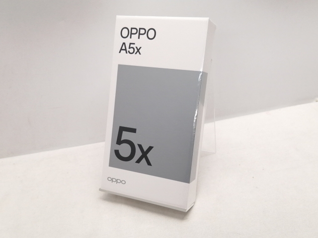 【未使用】Oppo 国内版 【SIMフリー】 OPPO A5x 4GB 128GB ホワイト【仙台駅東口】保証期間３ヶ月