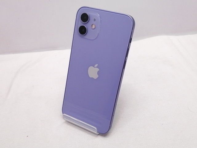 【中古】Apple au 【SIMロック解除済み】 iPhone 12 128GB パープル MJNJ3J/A【仙台駅東口】保証期間１ヶ月【ランクA】