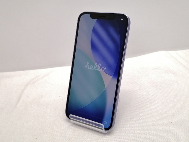 【中古】Apple au 【SIMロック解除済み】 iPhone 12 128GB パープル MJNJ3J/A【仙台駅東口】保証期間１ヶ月【ランクA】_1