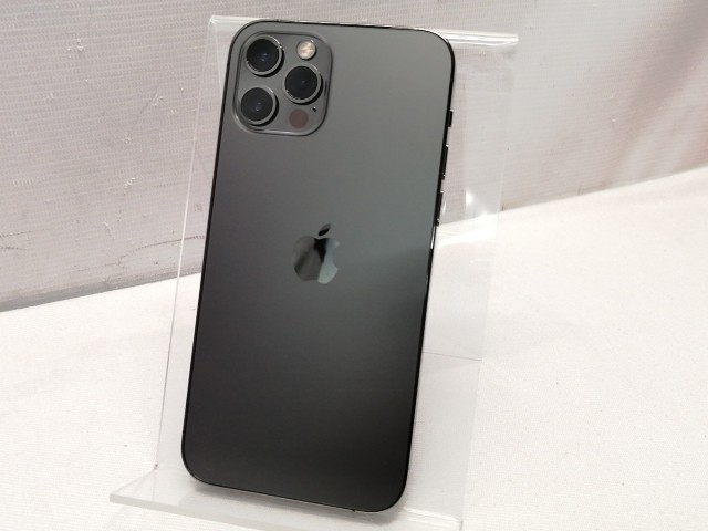 【中古】Apple au 【SIMロック解除済み】 iPhone 12 Pro 256GB グラファイト MGM93J/A【仙台駅東口】保証期間１ヶ月【ランクB】