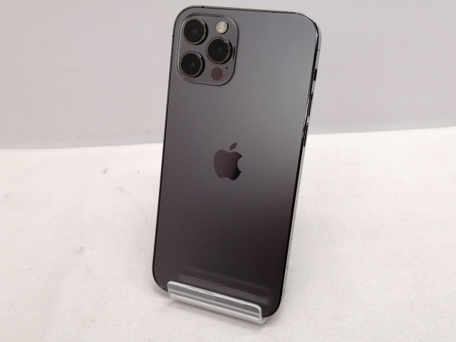 【中古】Apple SoftBank 【SIMロック解除済み】 iPhone 12 Pro 128GB グラファイト MGM53J/A【仙台駅東口】保証期間１ヶ月【ランクC】