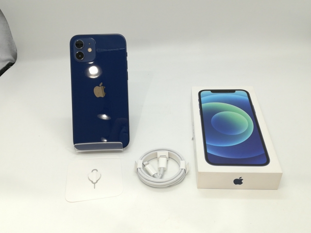 【中古】Apple 国内版 【SIMフリー】 iPhone 12 128GB ブルー MGHX3J/A【浜松駅前】保証期間１ヶ月【ランクC】