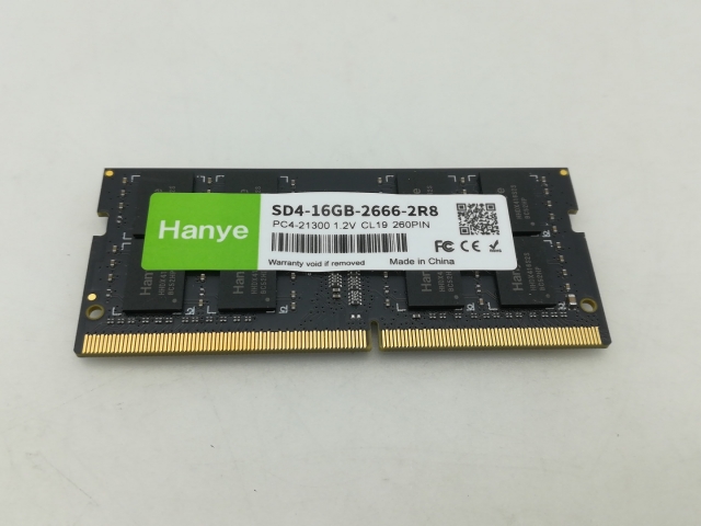 【中古】260PIN 16GB DDR4-2666(PC4-21300) SODIMM 【ノートPC用】【大須】保証期間１週間