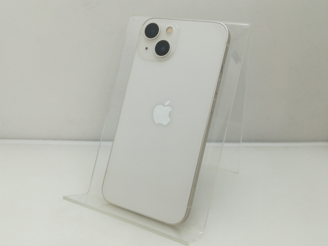 【中古】Apple au 【SIMフリー】 iPhone 13 128GB スターライト MLND3J/A【大須】保証期間１ヶ月【ランクC】