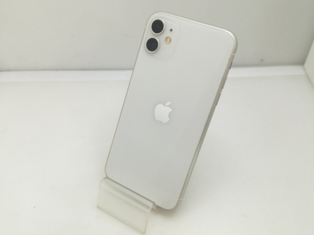【中古】Apple SoftBank 【SIMロック解除済み】 iPhone 11 128GB ホワイト MWM22J/A【大須】保証期間１ヶ月【ランクC】