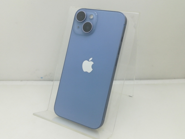 【中古】Apple 国内版 【SIMフリー】 iPhone 14 128GB ブルー MPVJ3J/A【大須】保証期間１ヶ月【ランクB】