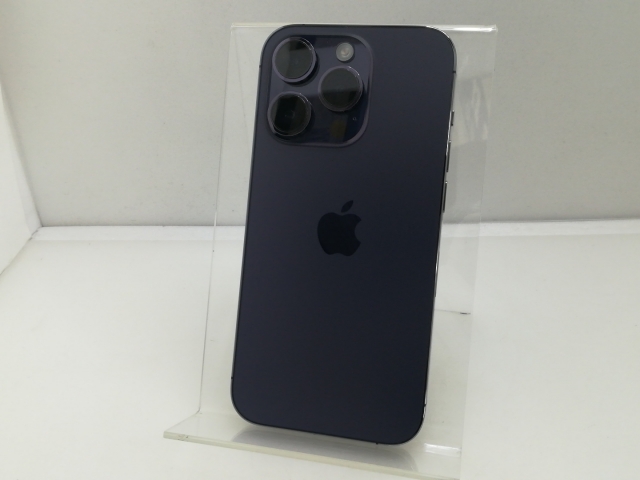 【中古】Apple 国内版 【SIMフリー】 iPhone 14 Pro 128GB ディープパープル MQ0F3J/A【大須】保証期間１ヶ月【ランクB】