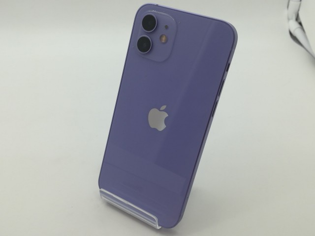 【中古】Apple au 【SIMロック解除済み】 iPhone 12 64GB パープル MJNH3J/A【OSU301】保証期間１ヶ月【ランクB】の通販は