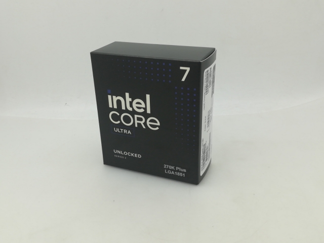 【未使用】Intel Core Ultra 7 270K Plus (3.7GHz) Box LGA1851/24C(P:8C/E:16C)/24T/L3 36M/Intel Graphics/PBP125W【大須】保証期間１週間