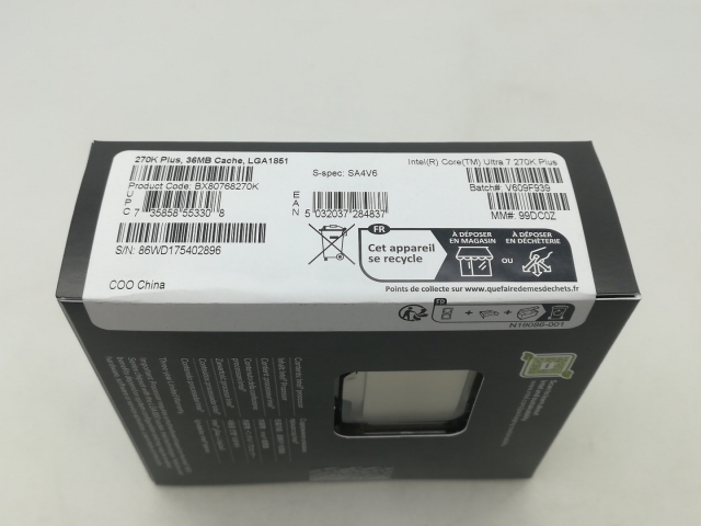【未使用】Intel Core Ultra 7 270K Plus (3.7GHz) Box LGA1851/24C(P:8C/E:16C)/24T/L3 36M/Intel Graphics/PBP125W【大須】保証期間１週間_4