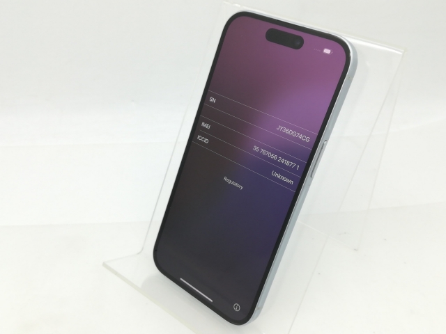 【中古】Apple 国内版 【SIMフリー】 iPhone 15 128GB ブルー MTML3J/A【大須】保証期間１ヶ月【ランクB】