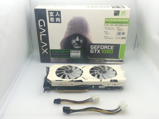 中古】玄人志向 GALAKURO GK-GTX1080-E8GB/WHITE GTX1080/8GB(GDDR5X