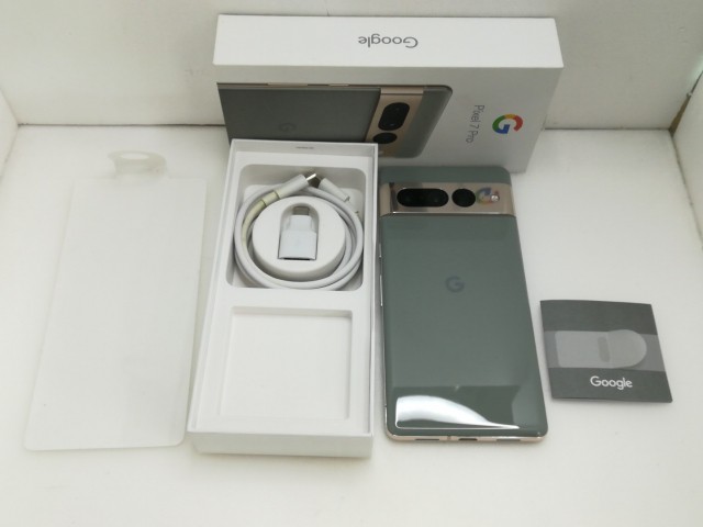 【中古】Google au 【SIMフリー】 Pixel 7 Pro ヘイゼル 12GB 128GB GFE4J【OSU301】保証期間１ヶ月【ランクB】