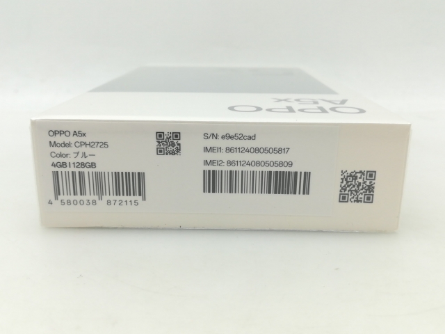 【未使用】Oppo 国内版 【SIMフリー】 OPPO A5x 4GB 128GB ブルー【大須】保証期間３ヶ月_2