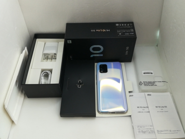 au SIMロック解除済み mi 10 lite 5g  XIG01 White 中古】Xiaomi au 【SIMロック解除済み】 Mi 10 Lite 5G ドリーム