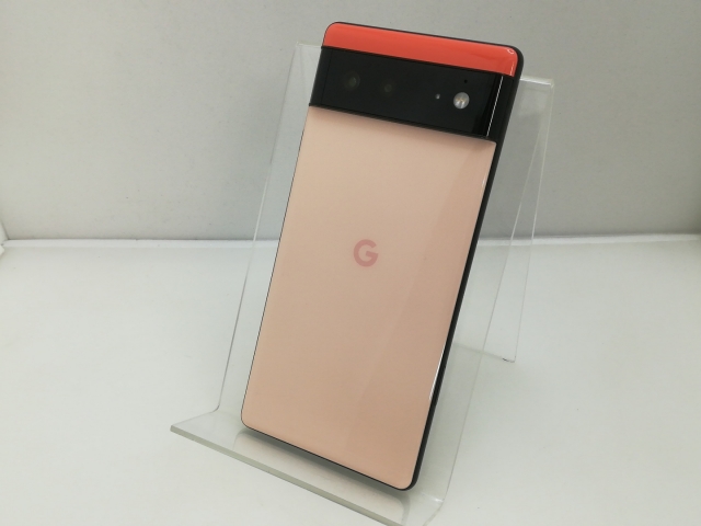 【中古】Google au 【SIMフリー】 Pixel 6 カインダコーラル 8GB 128GB GR1YH【大須】保証期間１ヶ月【ランクC】
