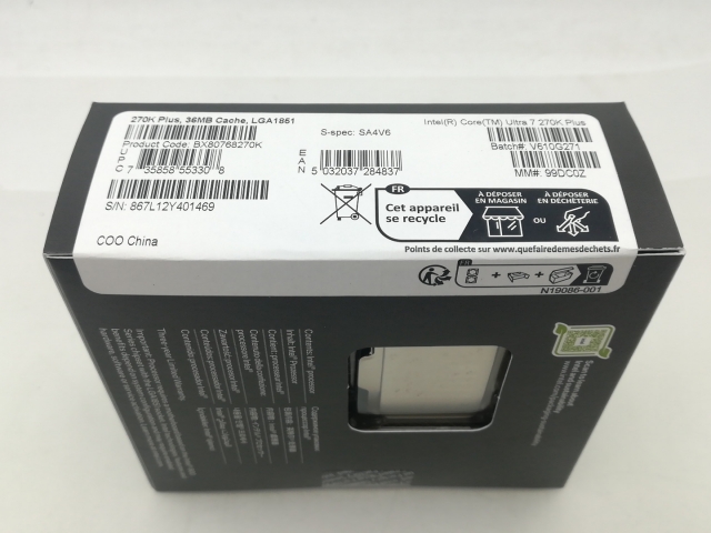 【未使用】Intel Core Ultra 7 270K Plus (3.7GHz) Box LGA1851/24C(P:8C/E:16C)/24T/L3 36M/Intel Graphics/PBP125W【大須】保証期間１週間_3