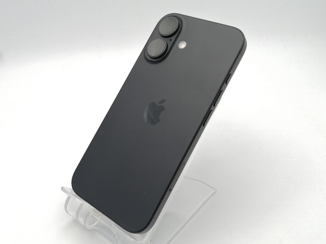 【中古】Apple 国内版 【SIMフリー】 iPhone 16 128GB ブラック MYDQ3J/A【ECセンター】保証期間１ヶ月【ランクA】