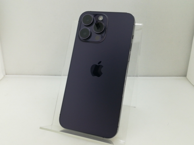 【中古】Apple 国内版 【SIMフリー】 iPhone 14 Pro Max 256GB ディープパープル MQ9E3J/A【大須】保証期間１ヶ月【ランクB】