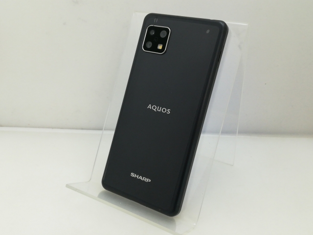 【中古】SHARP 国内版 【SIMフリー】 AQUOS sense4 ブラック 4GB 64GB SH-M15【大須】保証期間１ヶ月【ランクB】