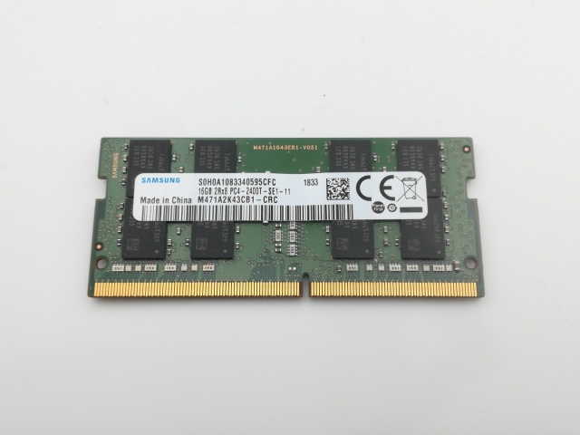 【中古】260PIN 16GB DDR4-2400(PC4-19200) SODIMM 【ノートPC用】【大須】保証期間１週間
