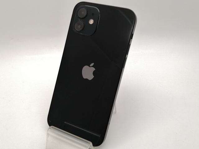 【中古】Apple SoftBank 【SIMロック解除済み】 iPhone 12 64GB ブラック MGHN3J/A【大須2】保証期間１ヶ月【ランクC】