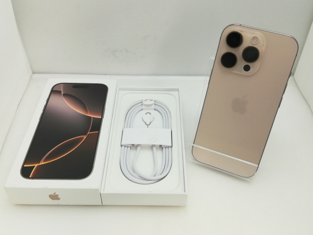 【中古】Apple 国内版 【SIMフリー】 iPhone 16 Pro 256GB デザートチタニウム MYN23J/A【福岡筑紫】保証期間１ヶ月【ランクB】