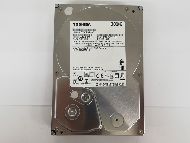 TOSHIBA HDD 6TB 未開封 未使用 DT02ABA600 楽天市場】hdd6t（メーカー