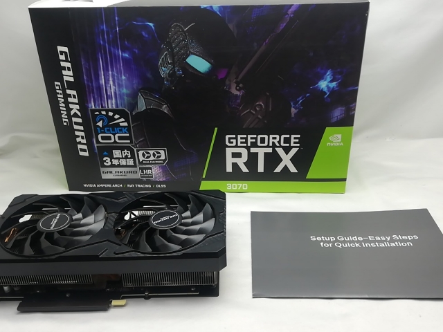 【中古】熟練者目標にする GALAKURO GAMING GG-RTX3070-E8GB/OC/DF/LHR RTX3070(LHR)/8GB(GDDR6)【秋葉3号】言いはなつ継続期間１週