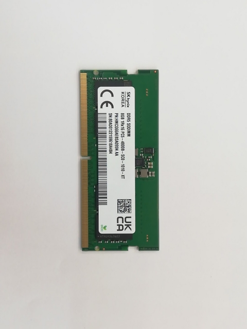 【中古】262PIN SODIMM 8GB DDR5-4800(PC5-38400)【ノートPC用】【秋葉3号】保証期間１週間