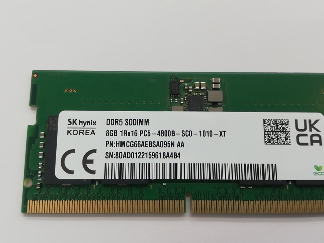 【中古】262PIN SODIMM 8GB DDR5-4800(PC5-38400)【ノートPC用】【秋葉3号】保証期間１週間_2