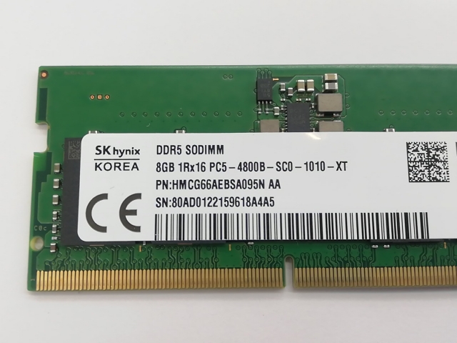 【中古】262PIN SODIMM 8GB DDR5-4800(PC5-38400)【ノートPC用】【秋葉3号】保証期間１週間_2