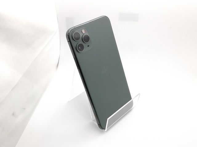 【中古】Apple au 【SIMロック解除済み】 iPhone 11 Pro Max 64GB ミッドナイトグリーン MWHH2J/A【秋葉3号】保証期間１ヶ月【ランクB】