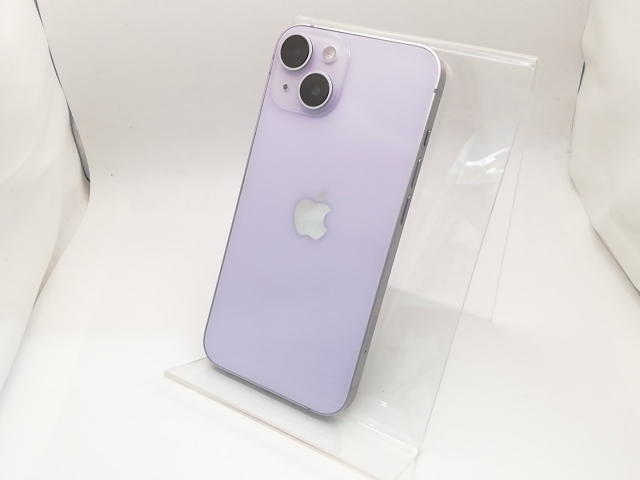 【中古】Apple 国内版 【SIMフリー】 iPhone 14 128GB パープル MPUY3J/A【秋葉3号】保証期間１ヶ月【ランクB】