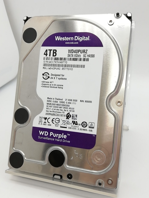 中古W.D. WD40PURZ WD Purple 4TB&frasl;5400rpm&frasl;64MB&frasl;6Gbpsアリオ倉敷