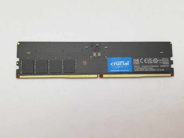 【中古】DDR5 32GB DDR5-4800(PC5-38400)【デスクトップPC用】【秋葉2号】保証期間１週間