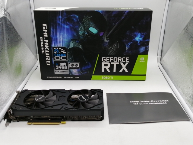 中古】玄人志向 GALAKURO GAMING GG-RTX3060Ti-E8GB/DF RTX3060Ti/8GB