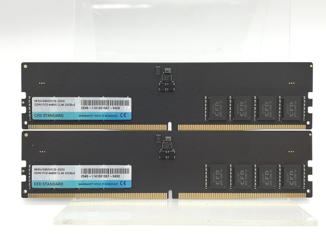【中古】DDR5 32GB 2枚組（合計64GB） DDR5-5600(PC5-44800)【デスクトップPC用】【秋葉2号】保証期間１週間