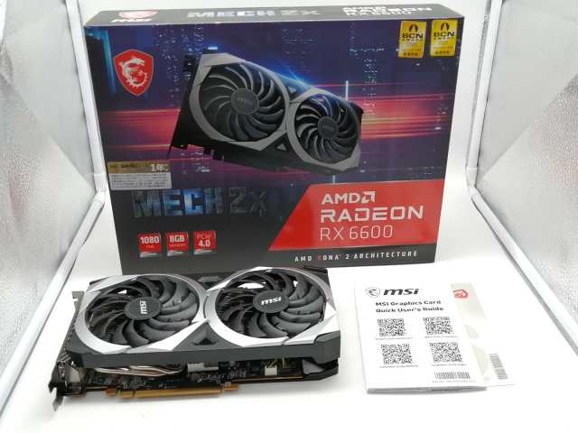 【中古】MSI Radeon RX 6600 MECH 2X 8G RX6600/8GB(GDDR6)/PCI-E【秋葉2号】保証期間１週間