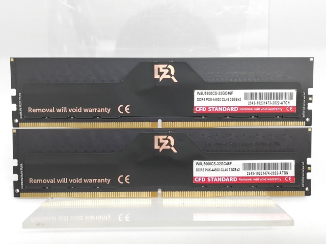 【中古】DDR5 32GB 2枚組（合計64GB） DDR5-5600(PC5-44800)【デスクトップPC用】【秋葉2号】保証期間１週間