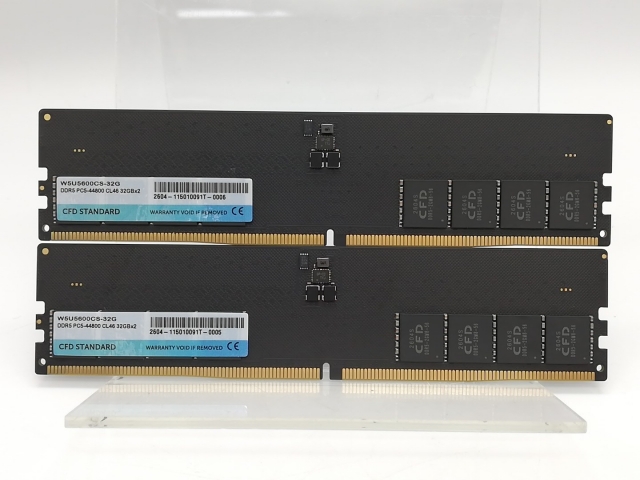 【中古】DDR5 32GB 2枚組（合計64GB） DDR5-5600(PC5-44800)【デスクトップPC用】【秋葉2号】保証期間１週間