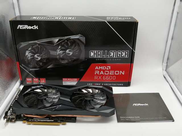 【中古】ASRock Radeon RX 6600 Challenger D 8GB （RX6600 CLD 8G）RX6600/8GB(GDDR6)【秋葉2号】保証期間１週間