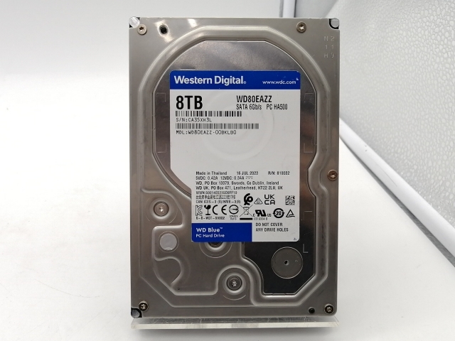 中古】W.D. WD80EAZZ WD Blue 8TB/5640rpm/128MB/6Gbps【秋葉2号